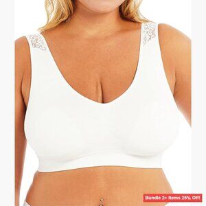 Wire-Free Slip-On Bra with Removable Padded Cups, Universal Fit